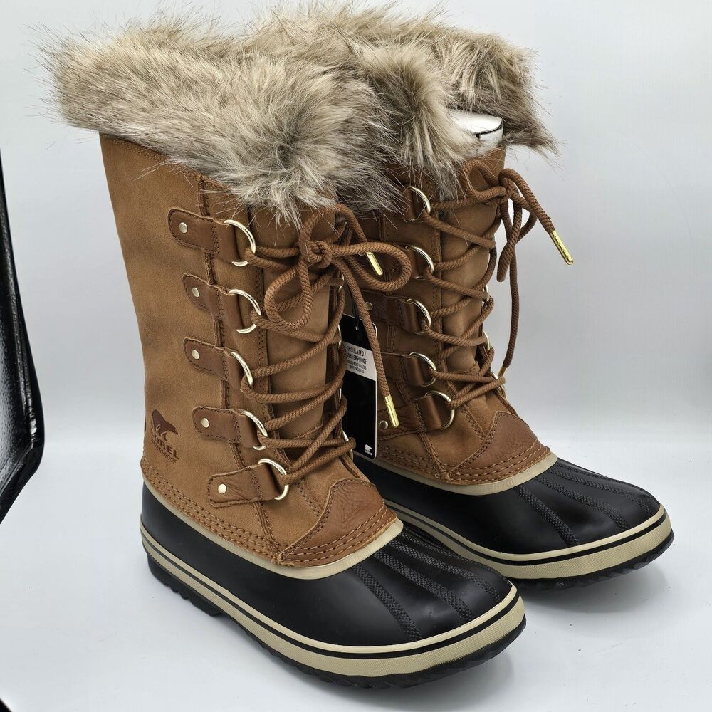 Sorel Joan of Arctic Boots Women’s Waterproof Winter Snow Camel Brown Size 10